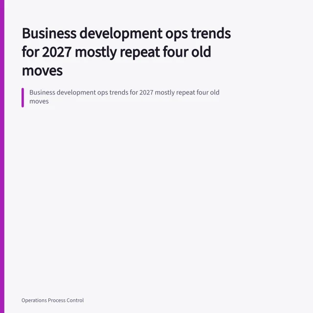Business development ops trends for 2027 mostly repeat four old moves. Business development ops trends for 2027 mostly repeat four old moves