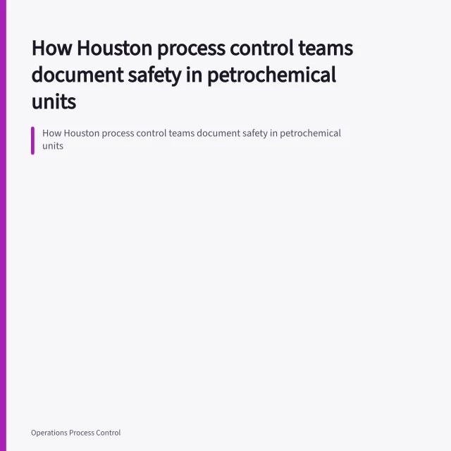 How Houston process control teams document safety in petrochemical units. How Houston process control teams document safety in petrochemical units